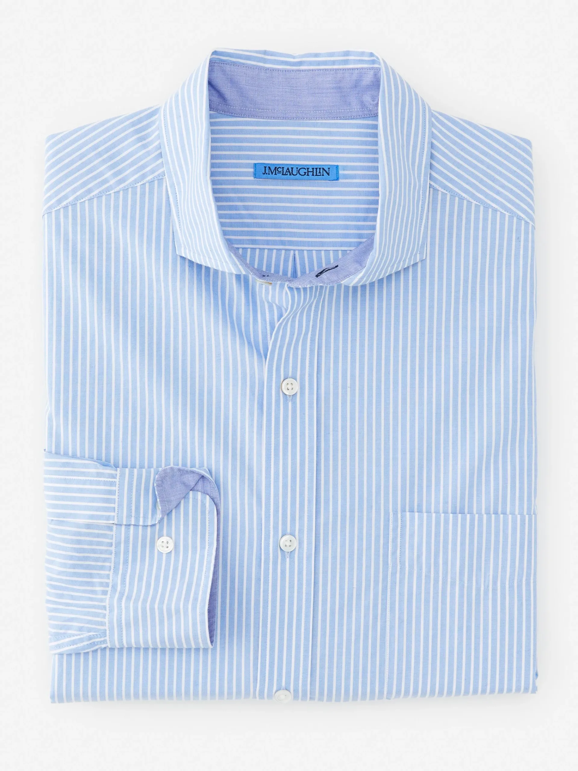 J.McLaughlin Drummond Classic Fit Shirt In Stripe- Shirts