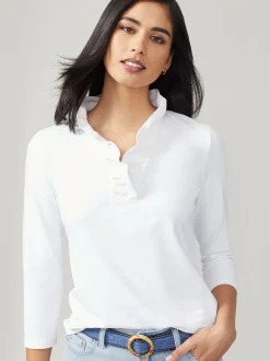 J.McLaughlin Durham Ruffle Top-Women Tops|Tees