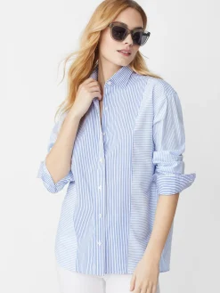 J.McLaughlin Dylan Shirt In Stripe-Women Tops