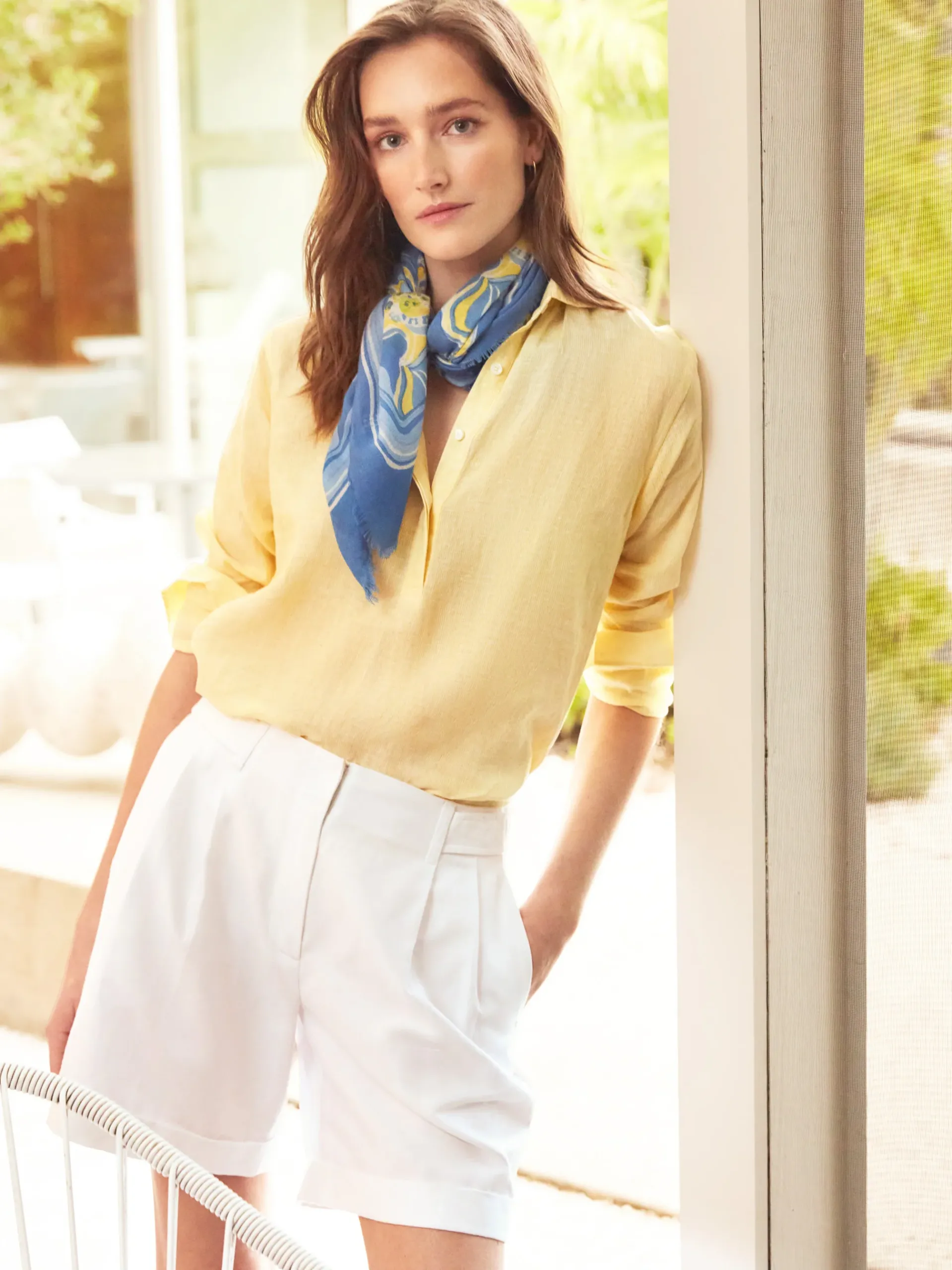 J.McLaughlin Ebba Linen Shorts-Women Shorts