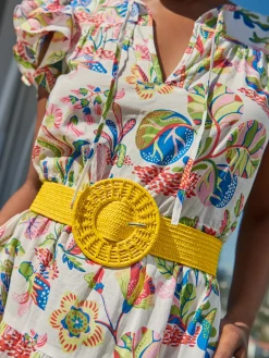J.McLaughlin Elizabeth Raffia Belt-Women Shoes & Accessories|Belts
