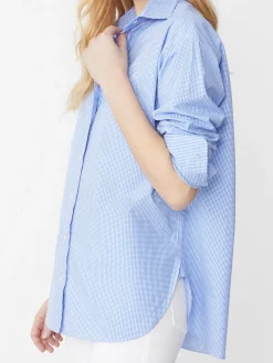 J.McLaughlin Finn Shirt In Micro Gingham-Women Tops