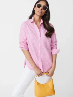 J.McLaughlin Finn Shirt In Micro Gingham-Women Tops