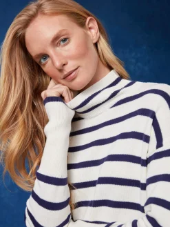 J.McLaughlin Garance Turtleneck In Stripe-Women Sweaters