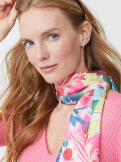 J.McLaughlin Gemma Scarf In Floral Reef Border-Women Shoes & Accessories|Scarves
