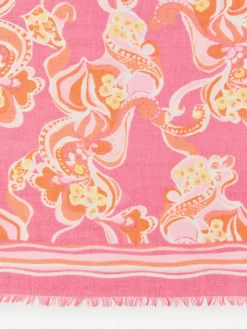 J.McLaughlin Giselle Scarf In Trinidad Abstract Border-Women Shoes & Accessories|Scarves