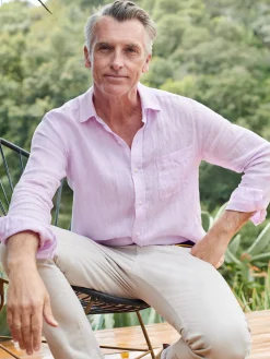 J.McLaughlin Gramercy Classic Fit Linen Shirt- Shirts