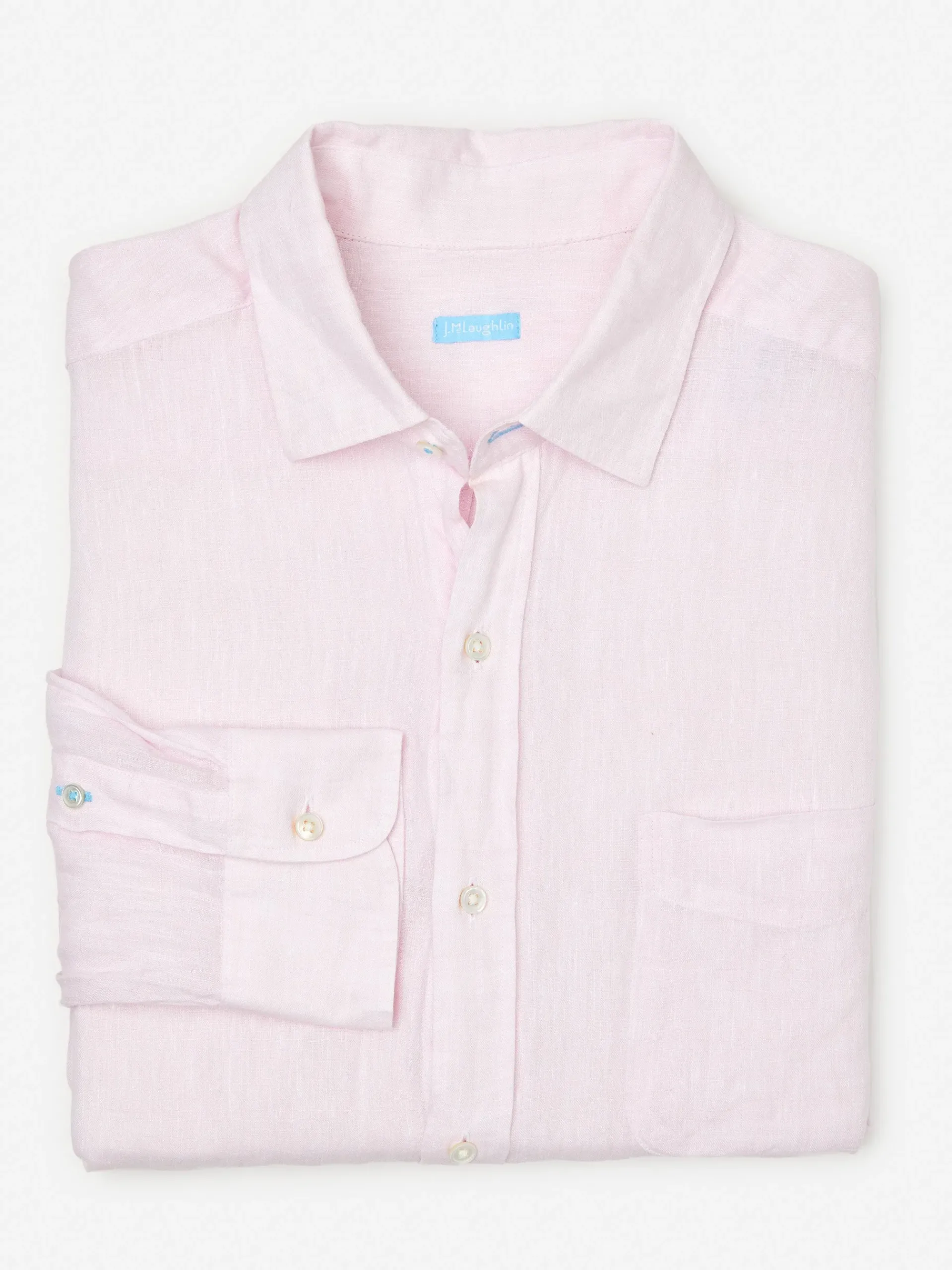 J.McLaughlin Gramercy Classic Fit Linen Shirt- Shirts
