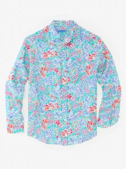 J.McLaughlin Gramercy Classic Fit Linen Shirt In Island Bouquet- Shirts