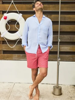 J.McLaughlin Gramercy Classic Fit Linen Shirt- Shirts