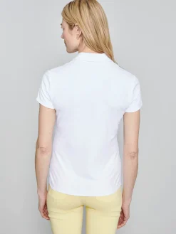 J.McLaughlin Greens Cap Sleeve Polo-Women Tops