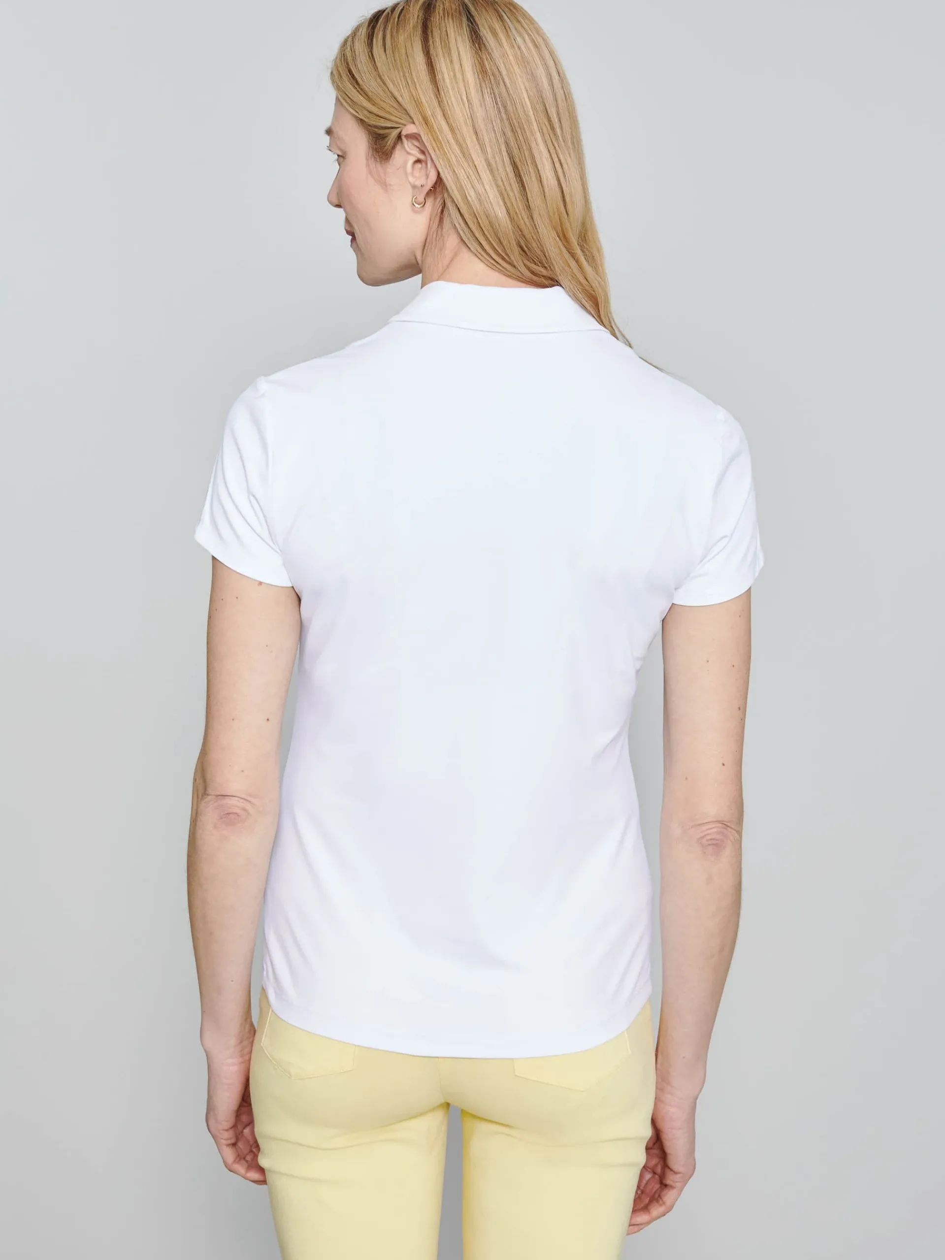 J.McLaughlin Greens Cap Sleeve Polo-Women Tops