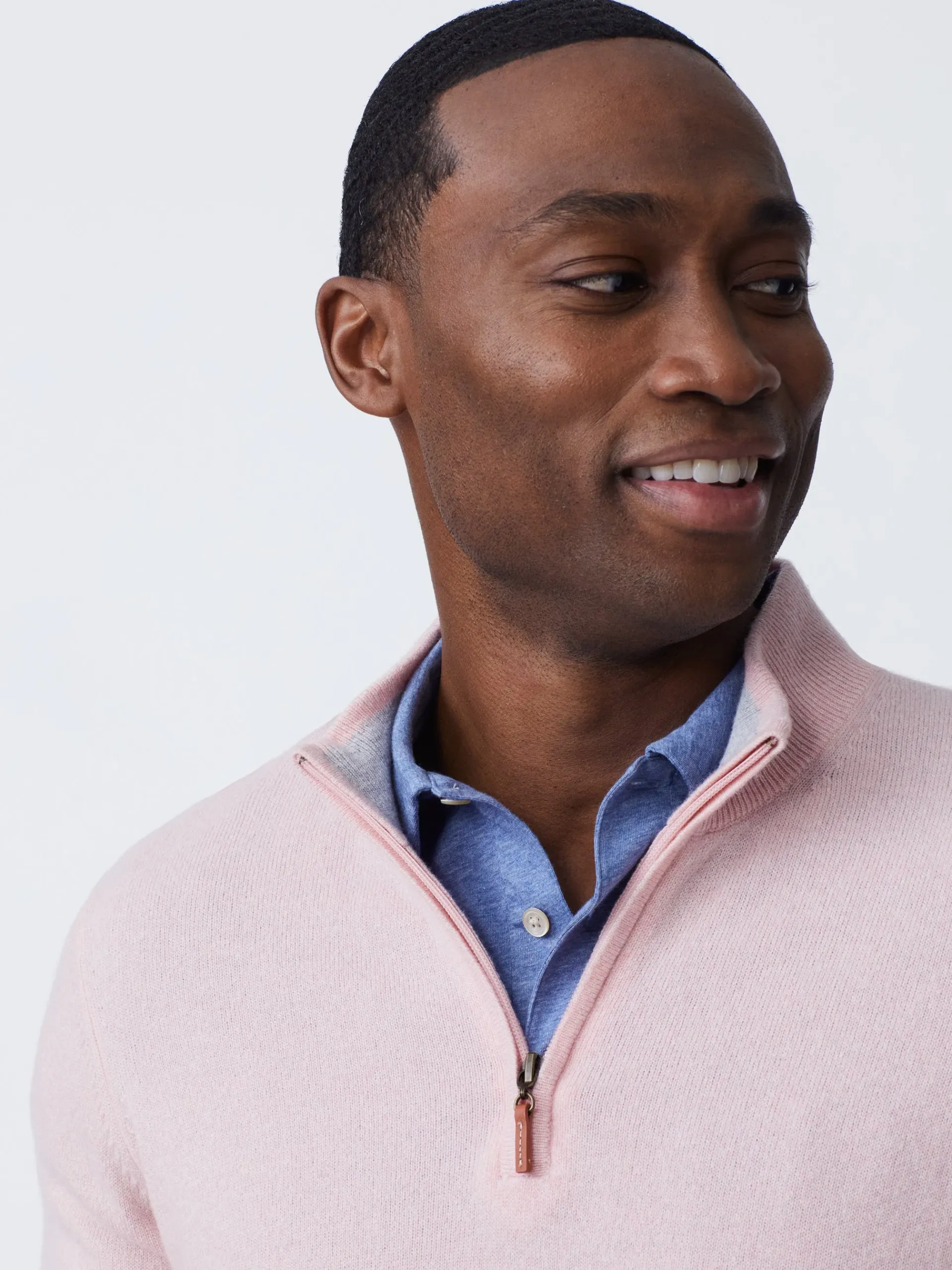 J.McLaughlin Henry Cashmere 1/4 Zip- Sweaters