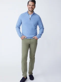 J.McLaughlin Henry Cashmere 1/4 Zip- Sweaters