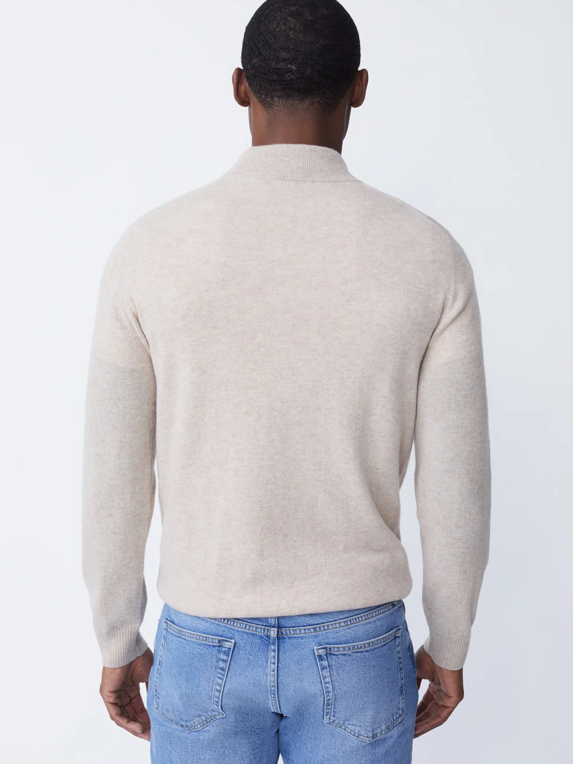 J.McLaughlin Henry Cashmere 1/4 Zip- Sweaters