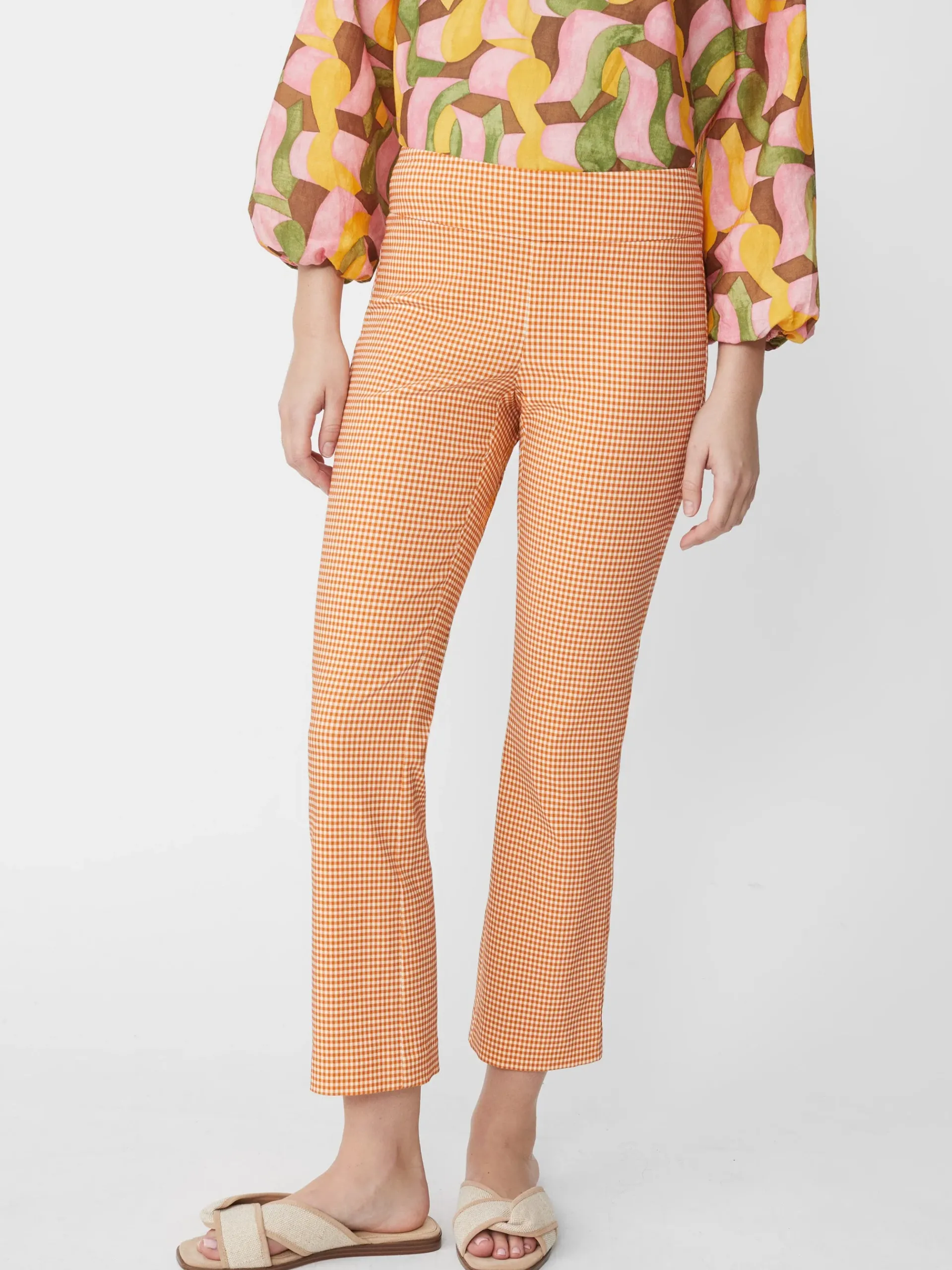 J.McLaughlin Ivy Pants In Cabana Gingham-Women Pants