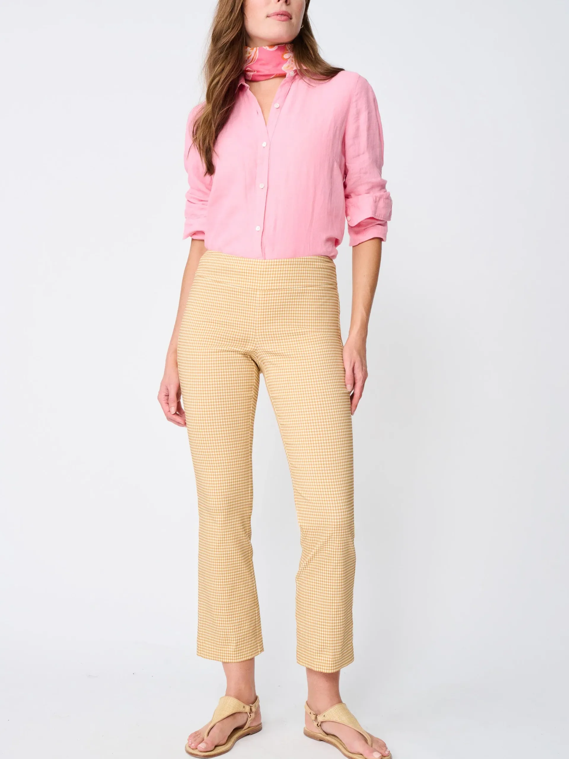 J.McLaughlin Ivy Pants In Cabana Gingham-Women Pants