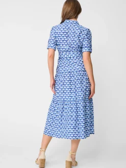 J.McLaughlin Janelle Silk Dress In Gingko Mosaic-Women Dresses