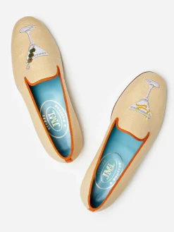 J.McLaughlin J.McL X Stubbs Wootton Grasscloth Slippers In Martini- Shoes & Accessories|Loafers
