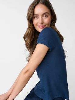 J.McLaughlin Kacey Linen Tee-Women Tops|Tees