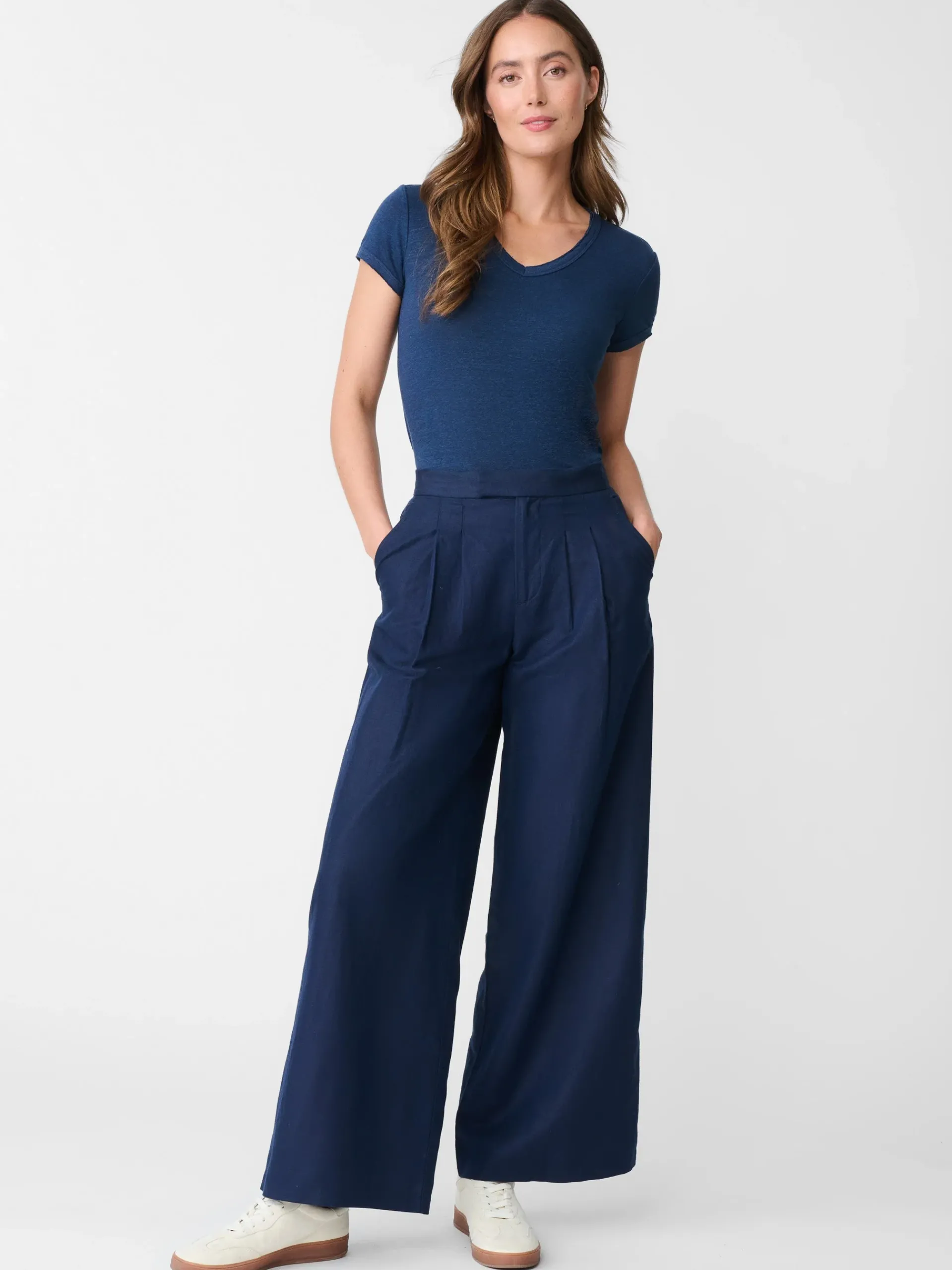 J.McLaughlin Kacey Linen Tee-Women Tops|Tees