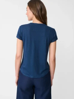 J.McLaughlin Kacey Linen Tee-Women Tops|Tees