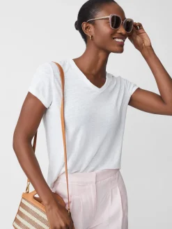 J.McLaughlin Kacey Linen Tee-Women Tops|Tees