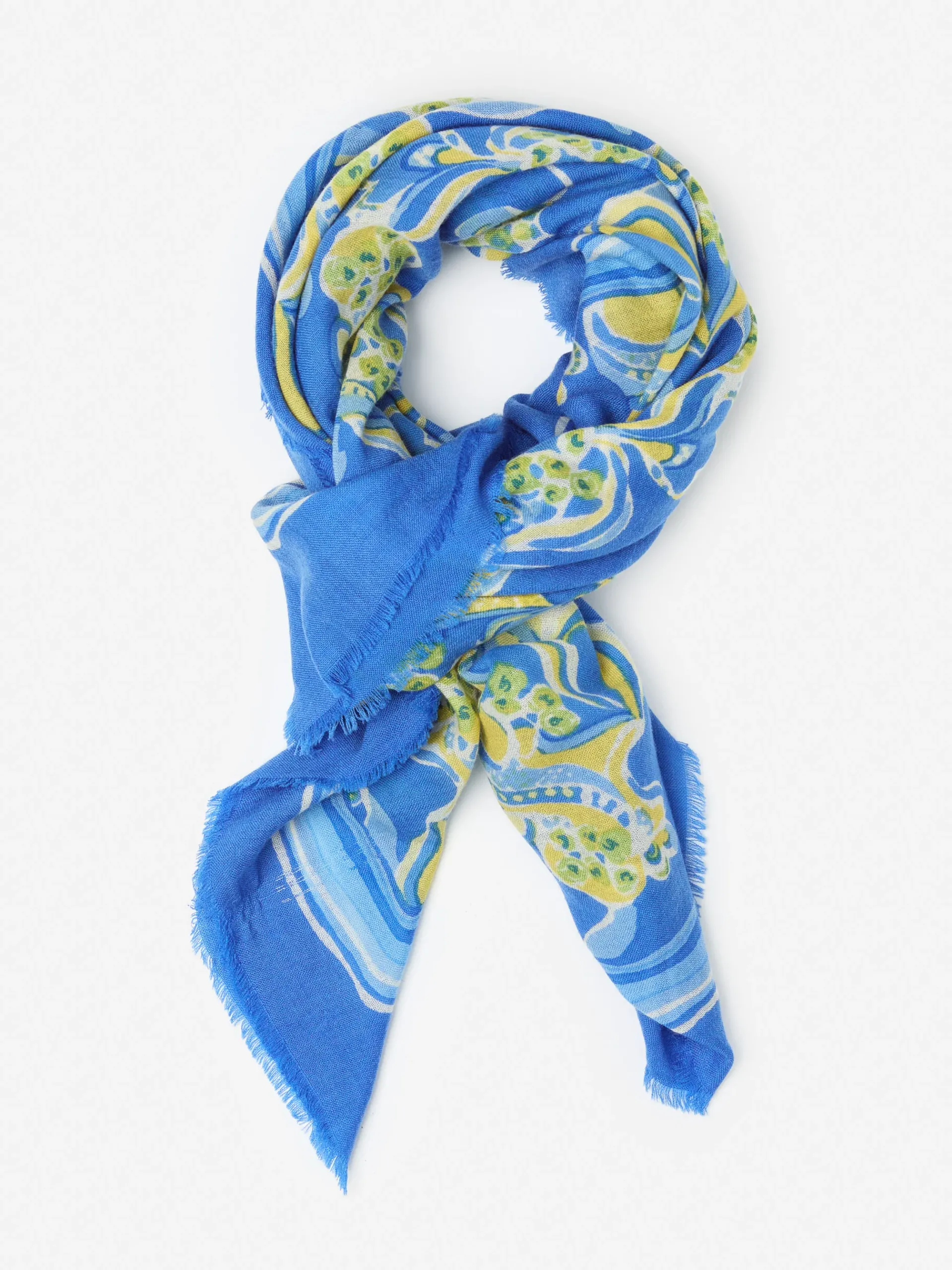 J.McLaughlin Keller Scarf In Trinidad Abstract Border-Women Shoes & Accessories|Scarves