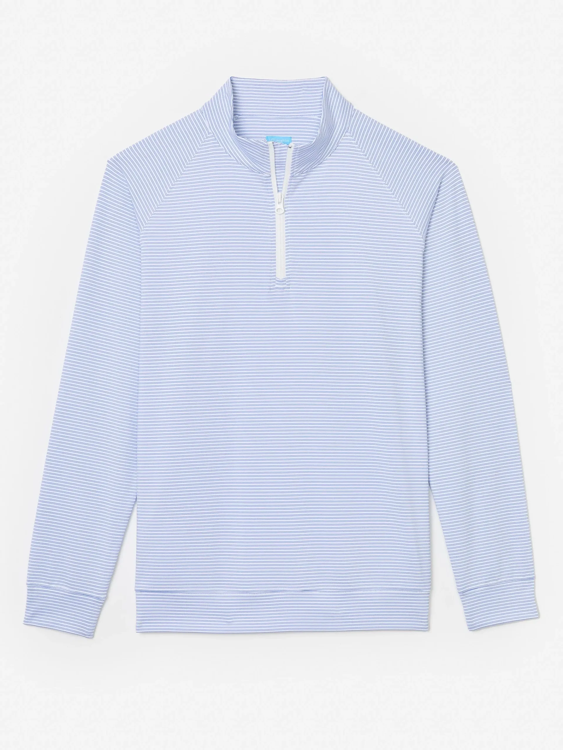 J.McLaughlin Kosta Performance 1/2 Zip In Covington Stripe- Knits & Polos