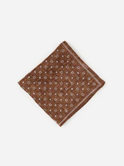 J.McLaughlin Linen Pocket Square In Floral Dots- Shoes & Accessories|Pocket Squares