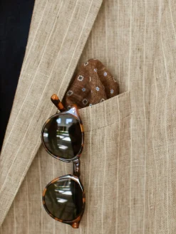 J.McLaughlin Linen Pocket Square In Floral Dots- Shoes & Accessories|Pocket Squares