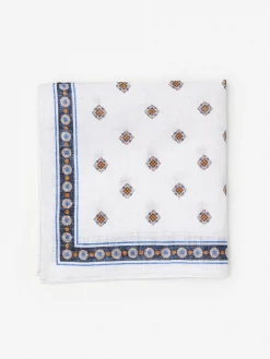 J.McLaughlin Linen Pocket Square In Foulard- Shoes & Accessories|Pocket Squares