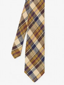 J.McLaughlin Linen Tie In Plaid- Shoes & Accessories|Ties
