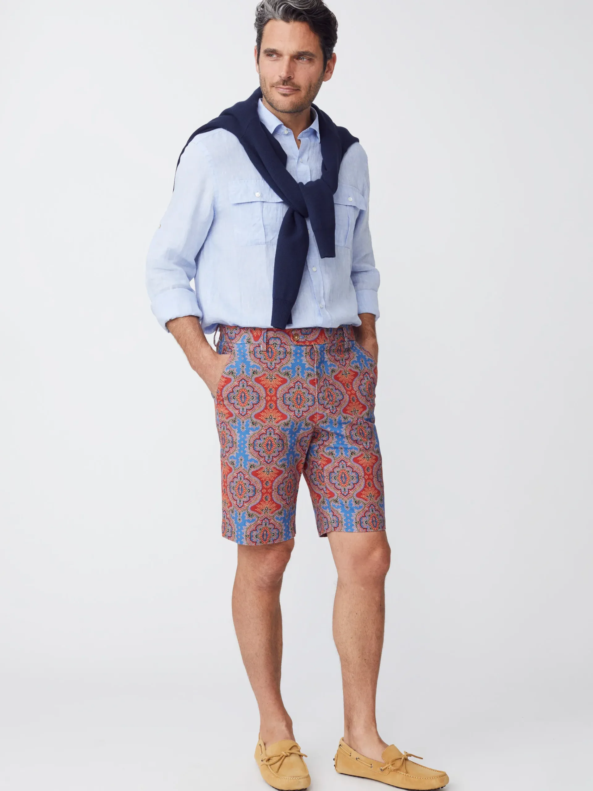 J.McLaughlin Linus Suede Driving Mocassins- Shoes & Accessories|Loafers
