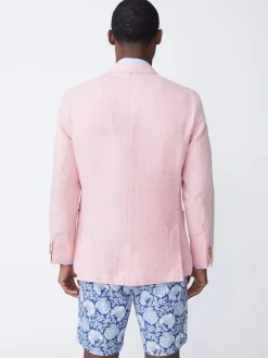 J.McLaughlin Lisbon Linen Blazer In Herringbone- Jackets & Outerwear|Sport Coats
