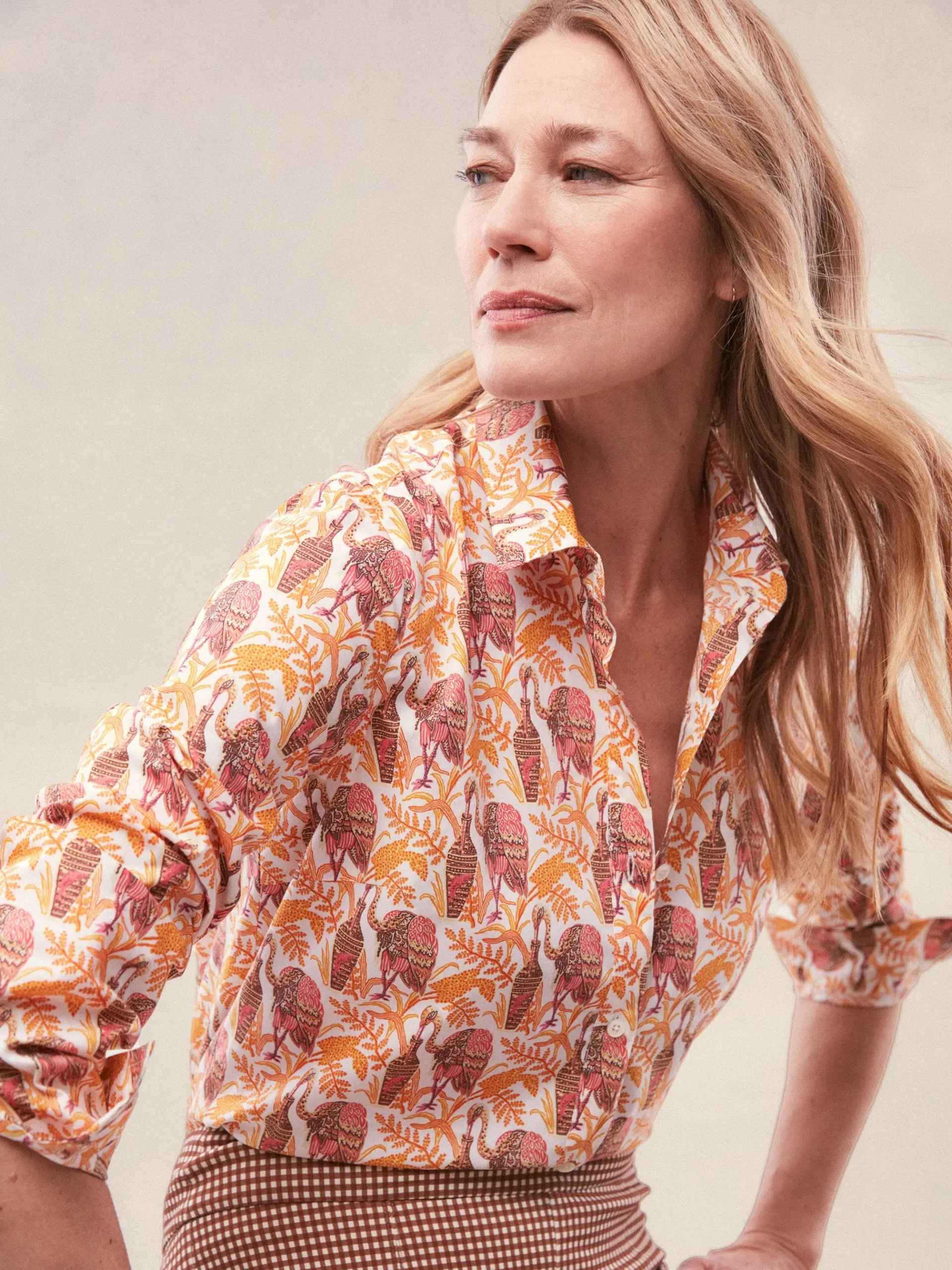 J.McLaughlin Lois Shirt In Rare Bird-Women Tops