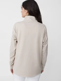J.McLaughlin Maeba Fleece Top In Herringbone Jacquard-Women Tops