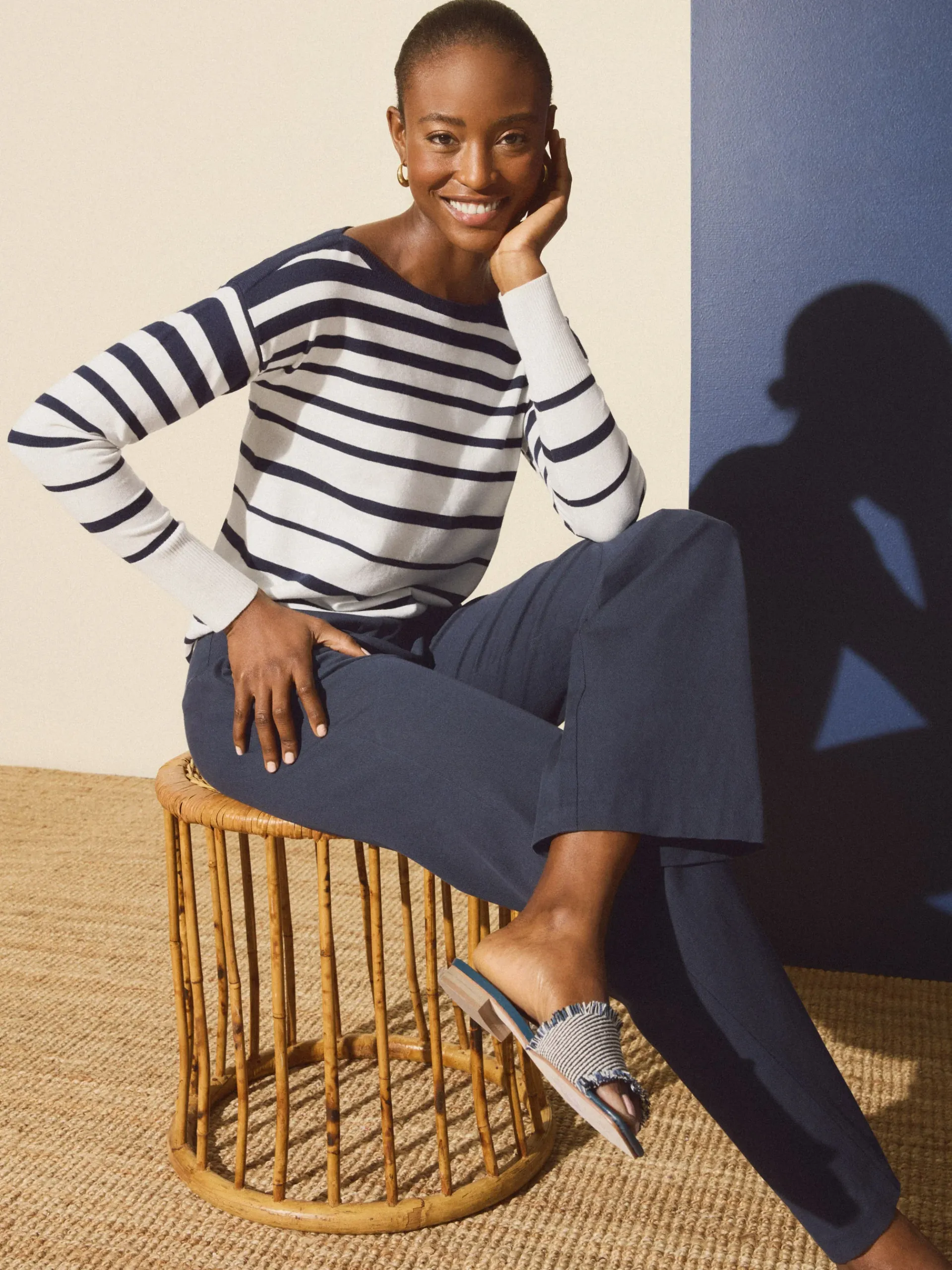 J.McLaughlin Marin Sweater In Stripe-Women Sweaters