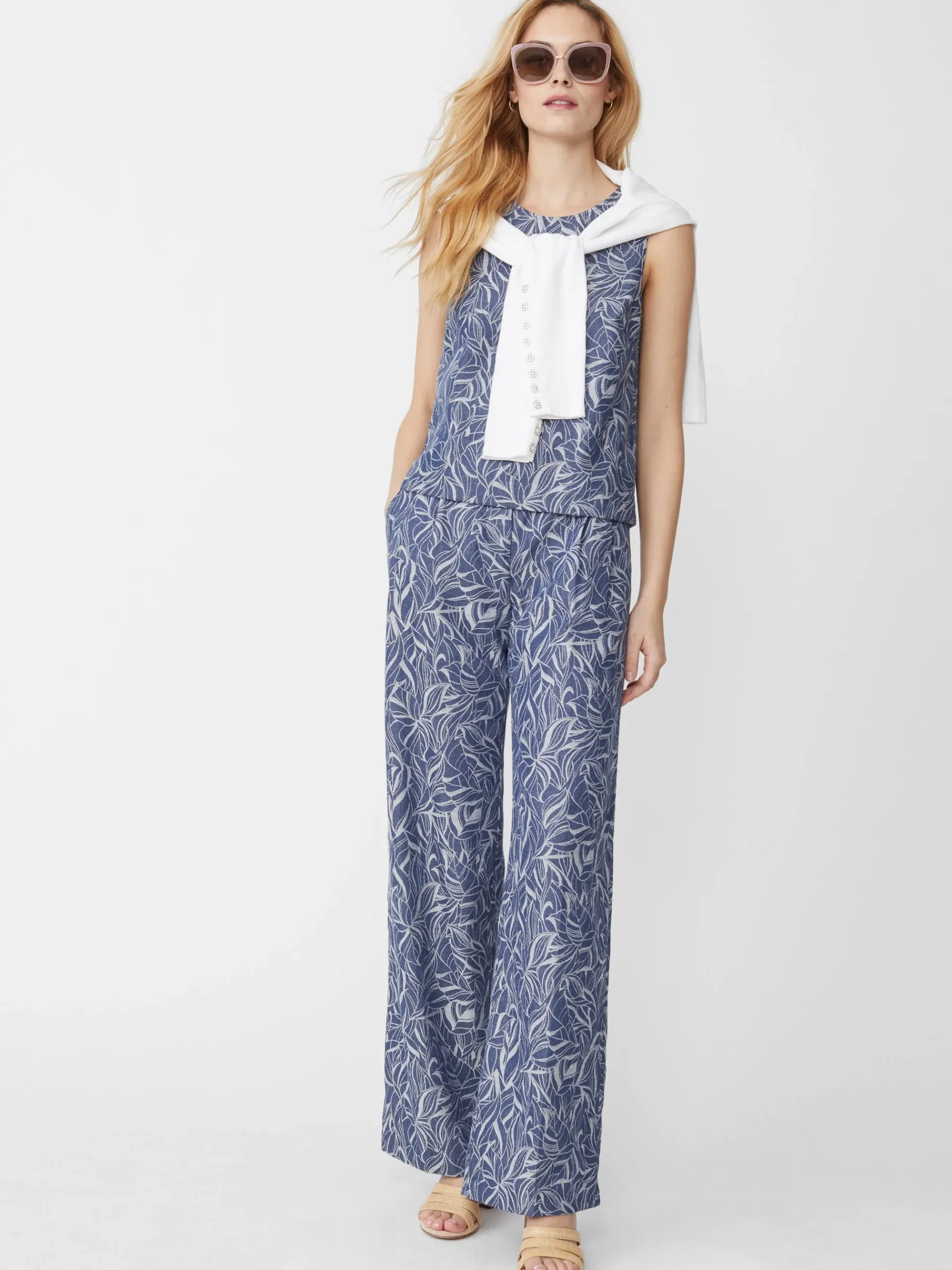 J.McLaughlin Morgan Pants In Leaf Lover Jacquard-Women Suits & Sets|Pants