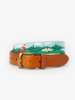 J.McLaughlin Needlepoint Belt In Santa Play Golf- Shoes & Accessories|Belts