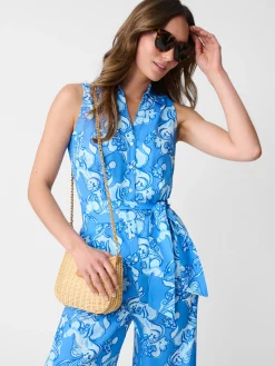 J.McLaughlin Nightingale Jumpsuit In Mini Trinidad Abstract-Women Dresses