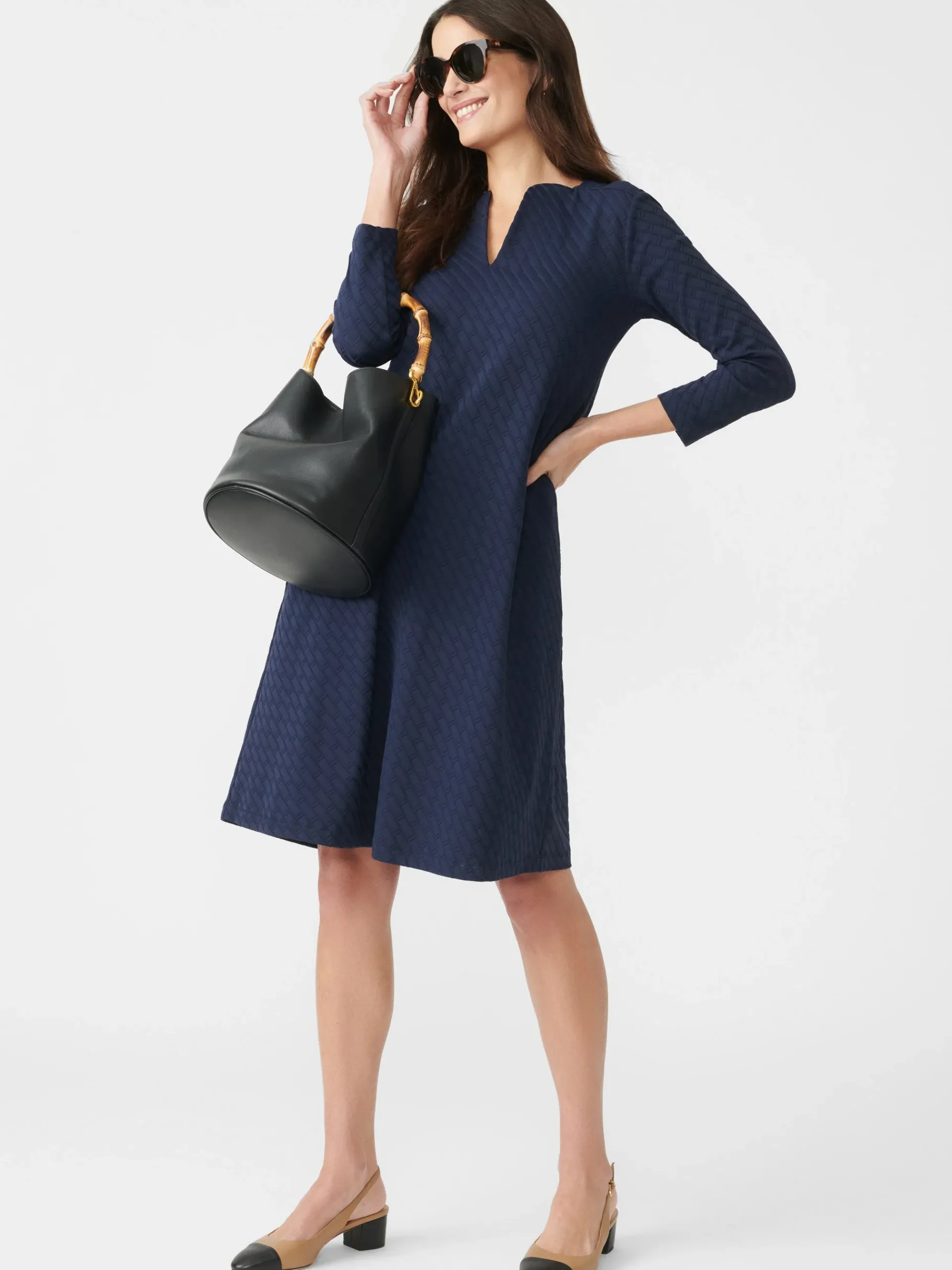 J.McLaughlin Octavia Dress In Fernwood Geo Jacquard-Women Dresses