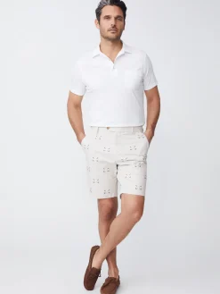 J.McLaughlin Oliver 9" Embroidered Shorts In Golf Skull- Shorts