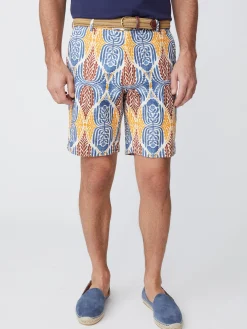 J.McLaughlin Oliver 9” Italian Twill Short In Mini Carriage House- Shorts