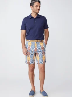 J.McLaughlin Oliver 9” Italian Twill Short In Mini Carriage House- Shorts