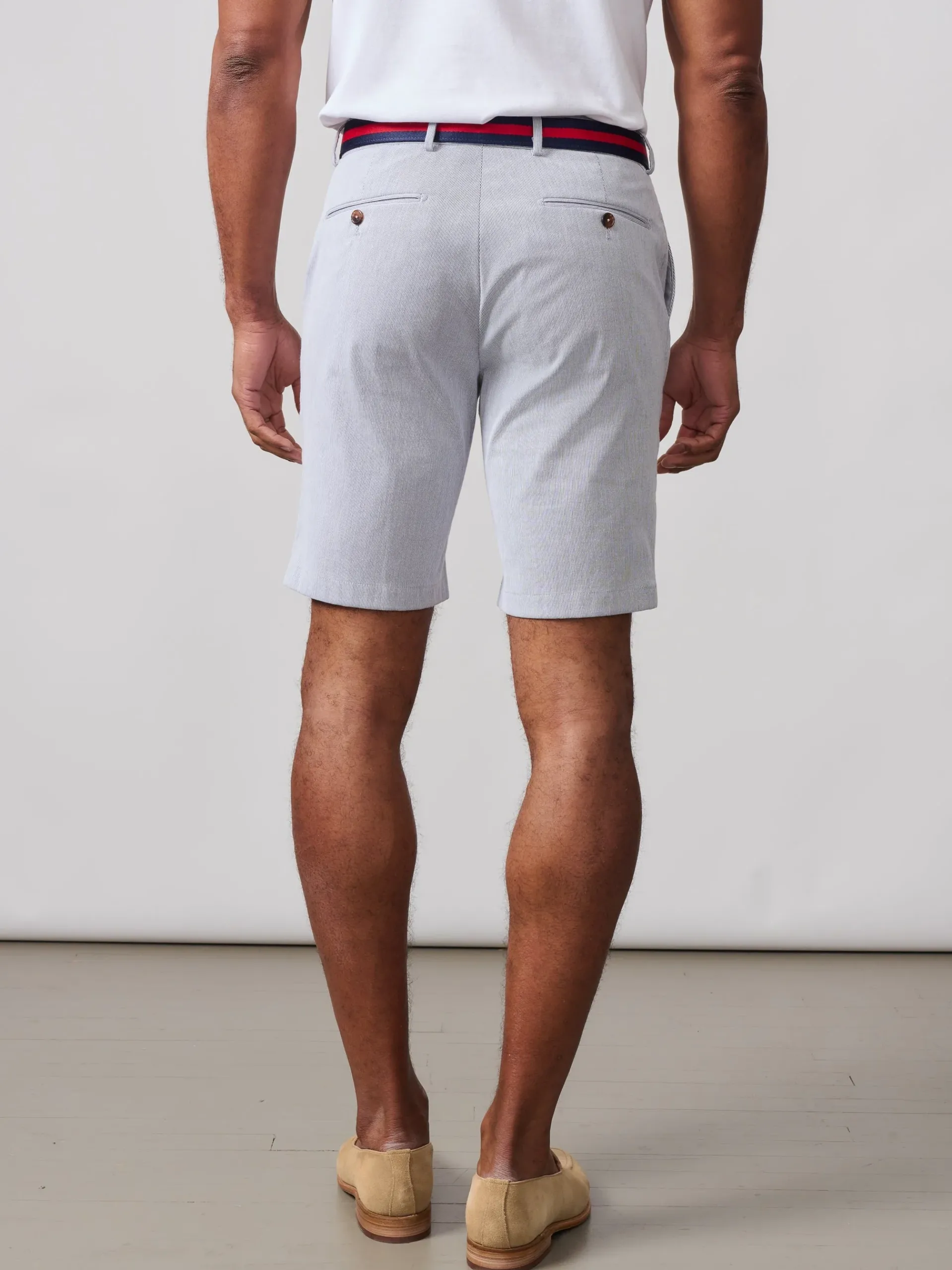 J.McLaughlin Oliver 9" Shorts In Pinstripe- Shorts