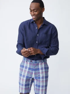 J.McLaughlin Oliver 9" Shorts In Plaid- Shorts
