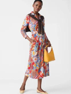 J.McLaughlin Pamela Dress In Terra Blossom-Women Dresses