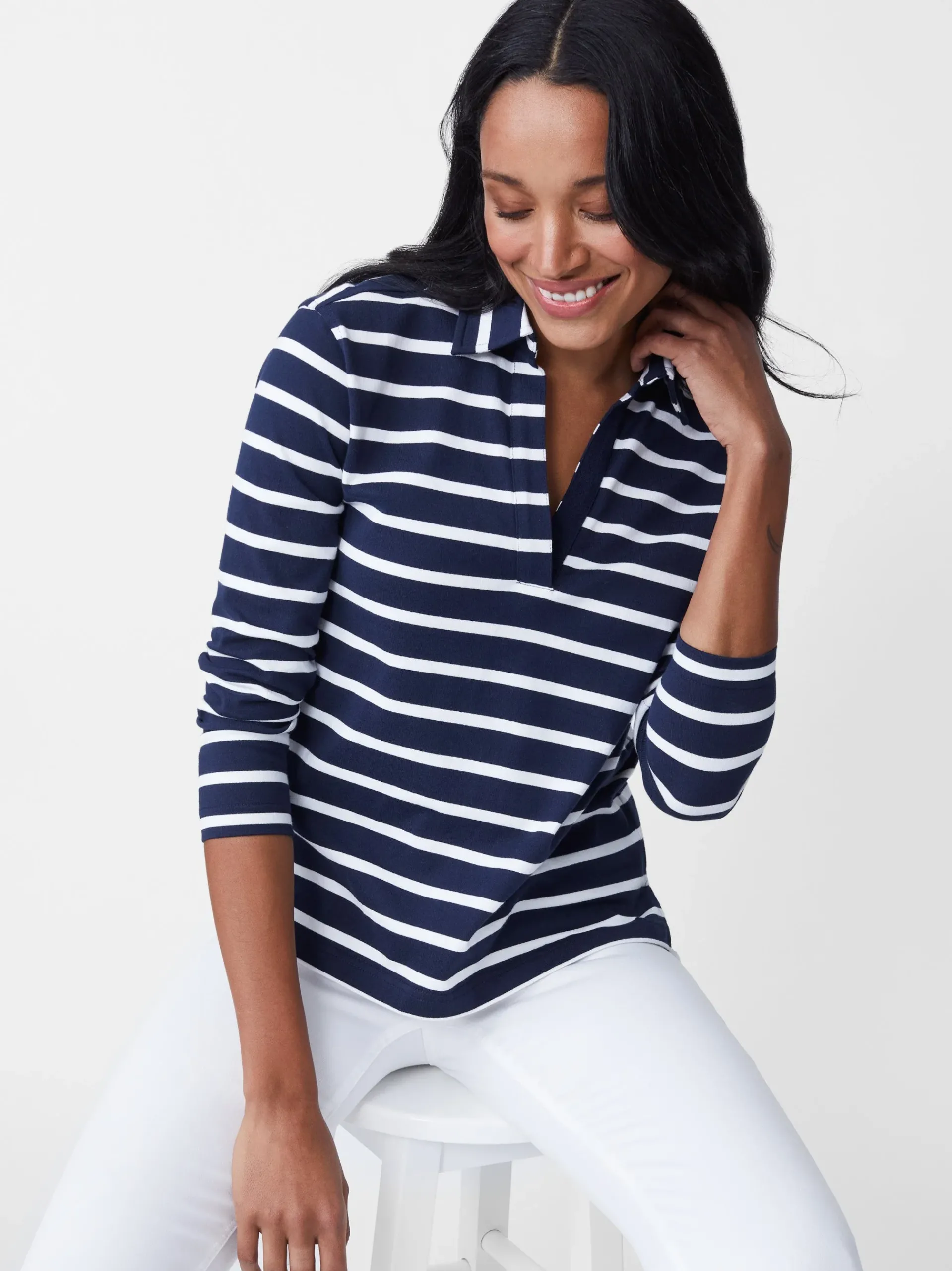 J.McLaughlin Poe Shirt In Stripe-Women Tops