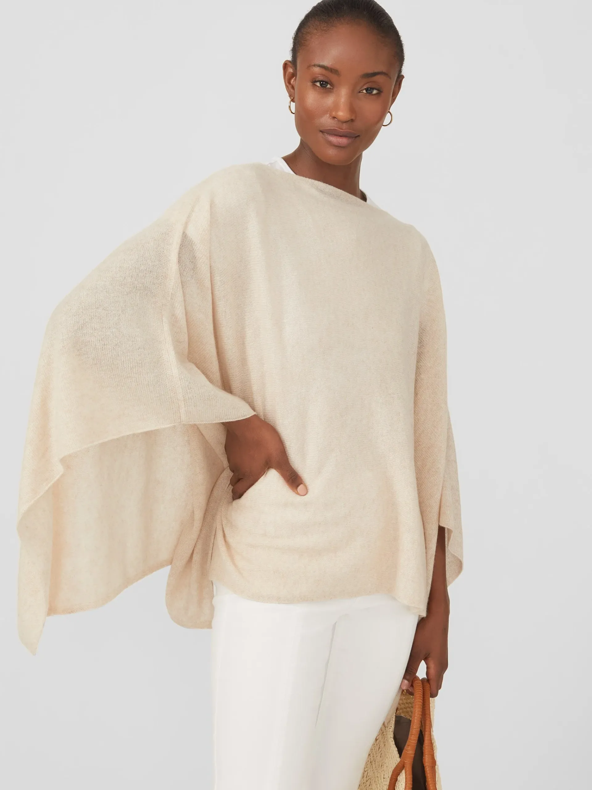 J.McLaughlin Rale Cashmere Poncho-Women Jackets & Outerwear|Sweaters